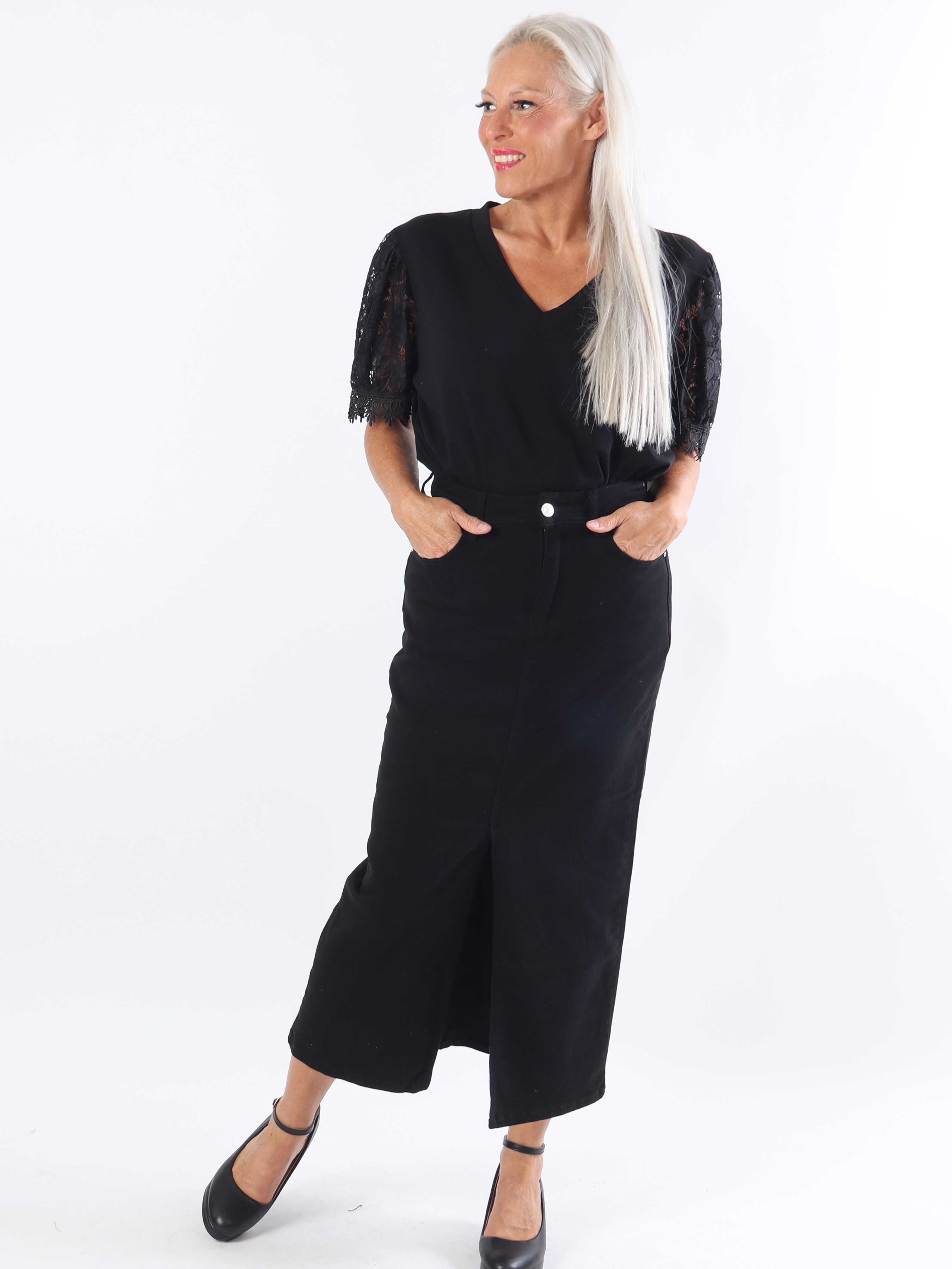 Chloe Denim - Sød nederdel med slids